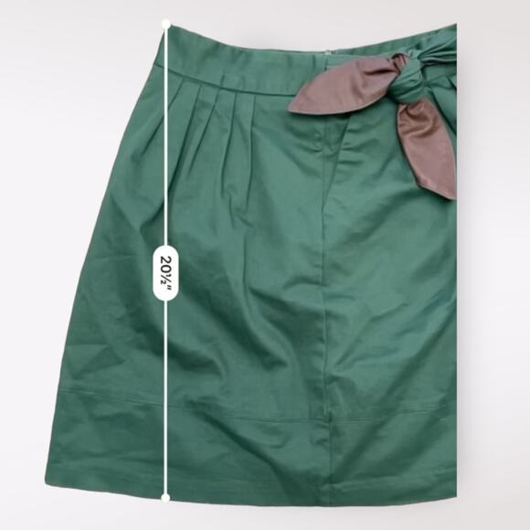 Tie Waist Mini Skirt Womens Medium Green Boho Business casual - Picture 3 of 6